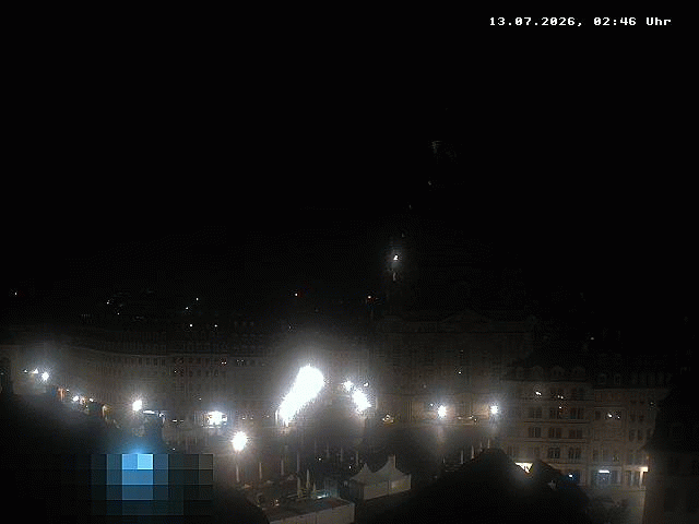 Archiv Foto Webcam Dresden - Frauenkirche und Neumarkt