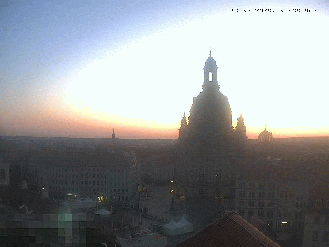 Archiv Foto Webcam Dresden - Frauenkirche und Neumarkt