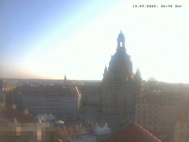 Archiv Foto Webcam Dresden - Frauenkirche und Neumarkt