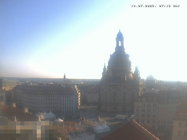 Archiv Foto Webcam Dresden - Frauenkirche und Neumarkt