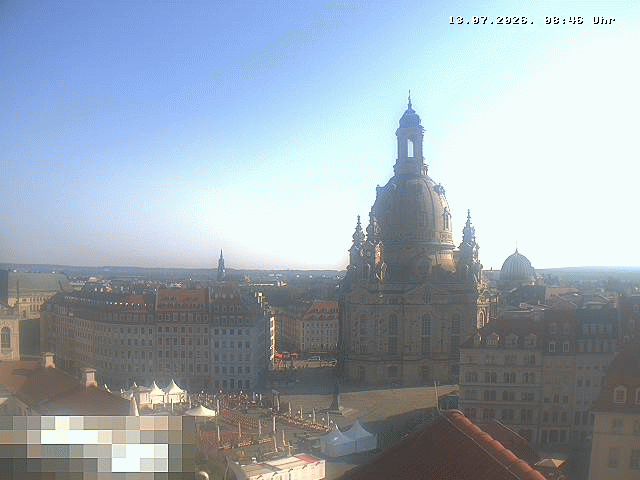Archiv Foto Webcam Dresden - Frauenkirche und Neumarkt