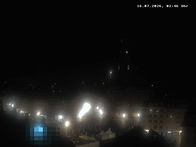 Archived image Webcam Dresden - Frauenkirche and Neumarkt square