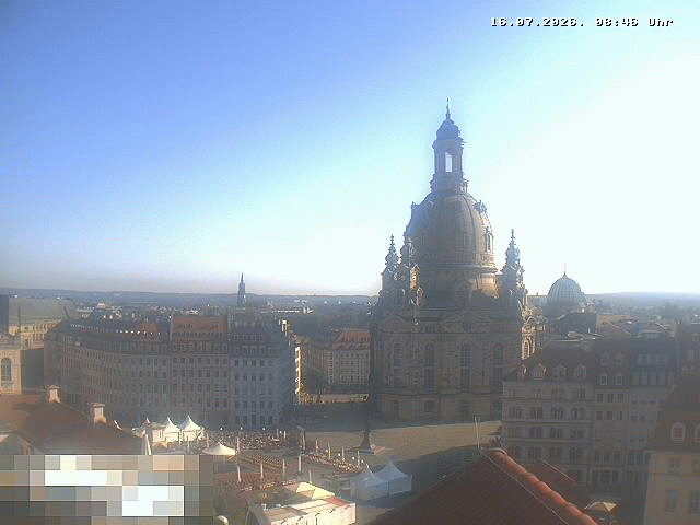 Archiv Foto Webcam Dresden - Frauenkirche und Neumarkt