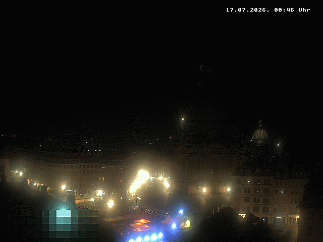 Archiv Foto Webcam Dresden - Frauenkirche und Neumarkt