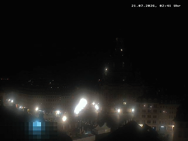 Archiv Foto Webcam Dresden - Frauenkirche und Neumarkt