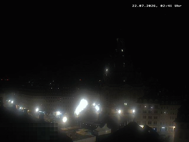 Archiv Foto Webcam Dresden - Frauenkirche und Neumarkt