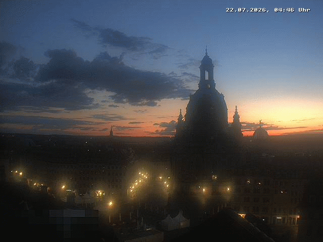 Archiv Foto Webcam Dresden - Frauenkirche und Neumarkt