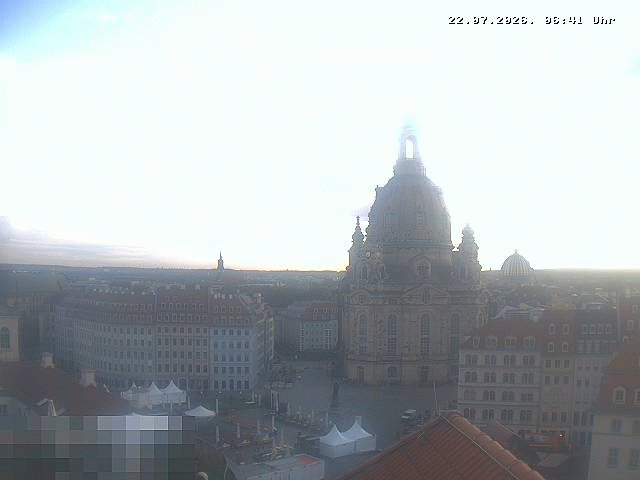 Archiv Foto Webcam Dresden - Frauenkirche und Neumarkt