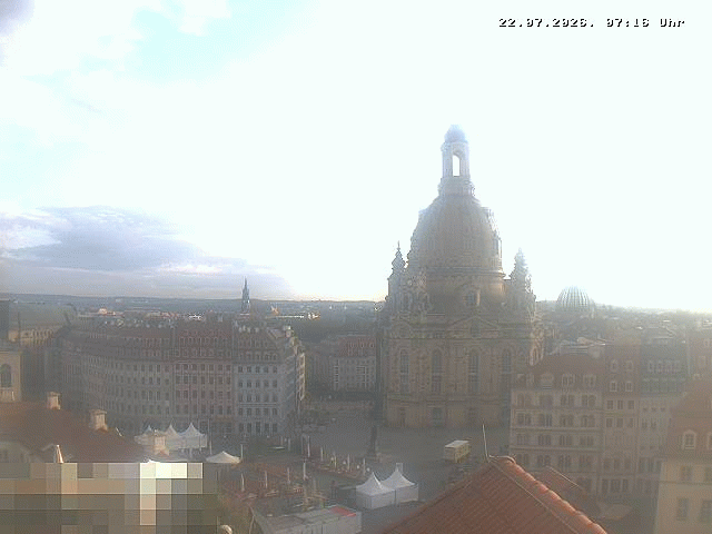 Archiv Foto Webcam Dresden - Frauenkirche und Neumarkt
