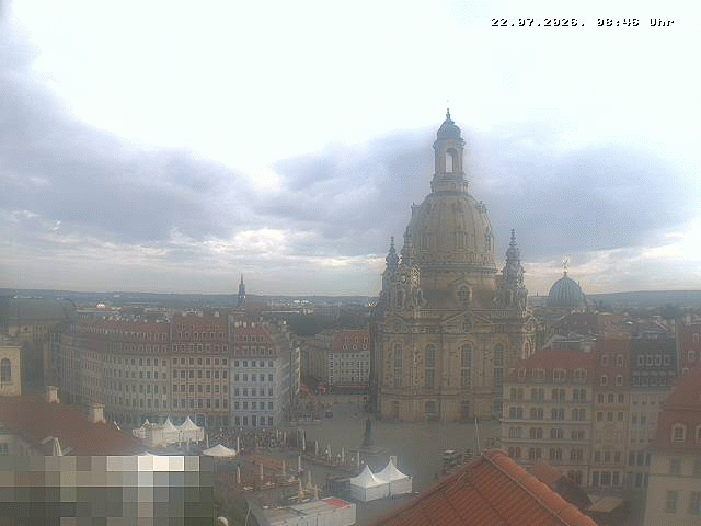 Archiv Foto Webcam Dresden - Frauenkirche und Neumarkt