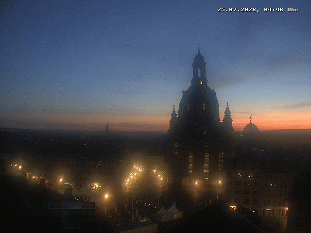 Archiv Foto Webcam Dresden - Frauenkirche und Neumarkt