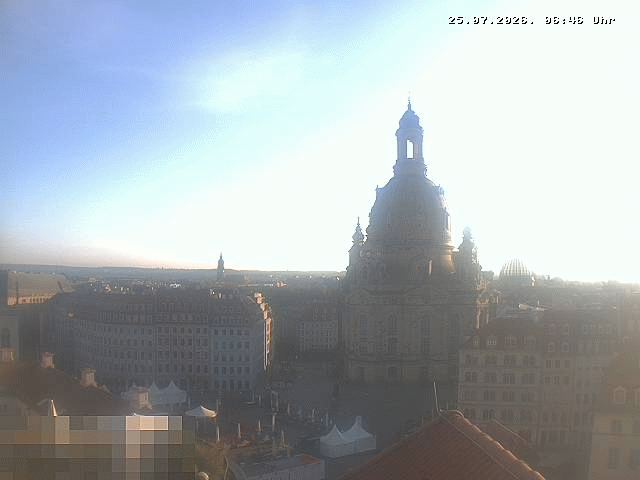 Archiv Foto Webcam Dresden - Frauenkirche und Neumarkt