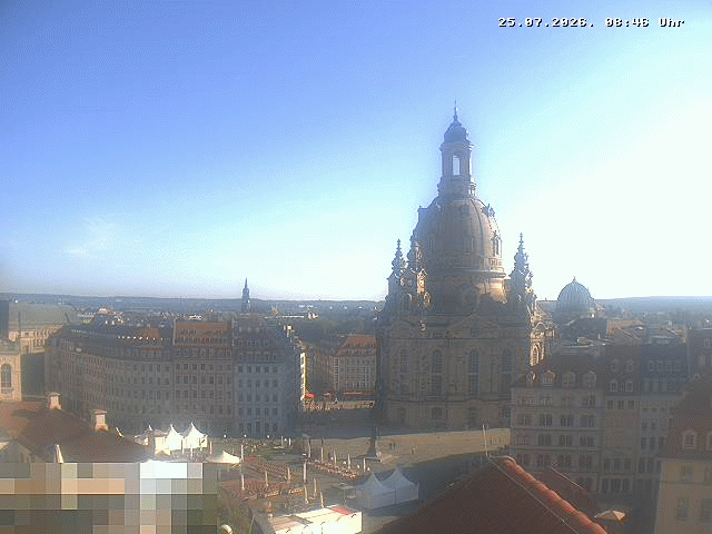 Archiv Foto Webcam Dresden - Frauenkirche und Neumarkt