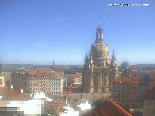 Archiv Foto Webcam Dresden - Frauenkirche und Neumarkt