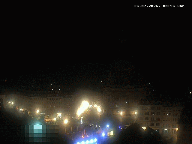 Archiv Foto Webcam Dresden - Frauenkirche und Neumarkt