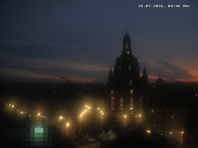 Archiv Foto Webcam Dresden - Frauenkirche und Neumarkt