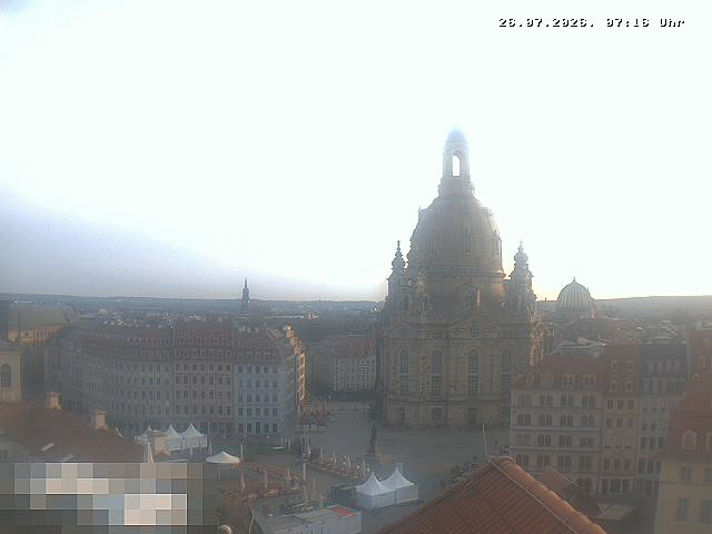 Archiv Foto Webcam Dresden - Frauenkirche und Neumarkt