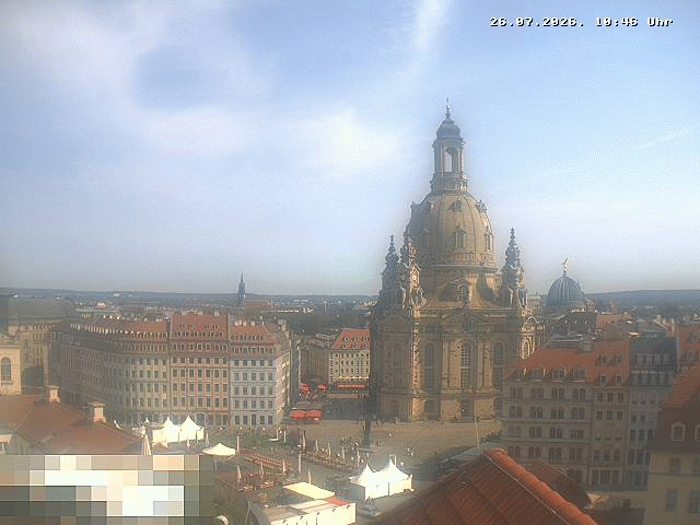 Archiv Foto Webcam Dresden - Frauenkirche und Neumarkt