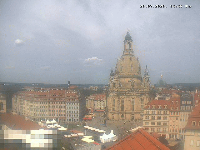 Archiv Foto Webcam Dresden - Frauenkirche und Neumarkt