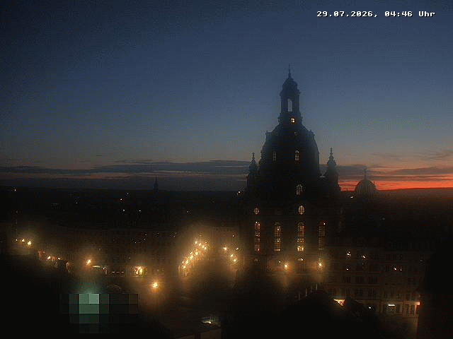 Archiv Foto Webcam Dresden - Frauenkirche und Neumarkt