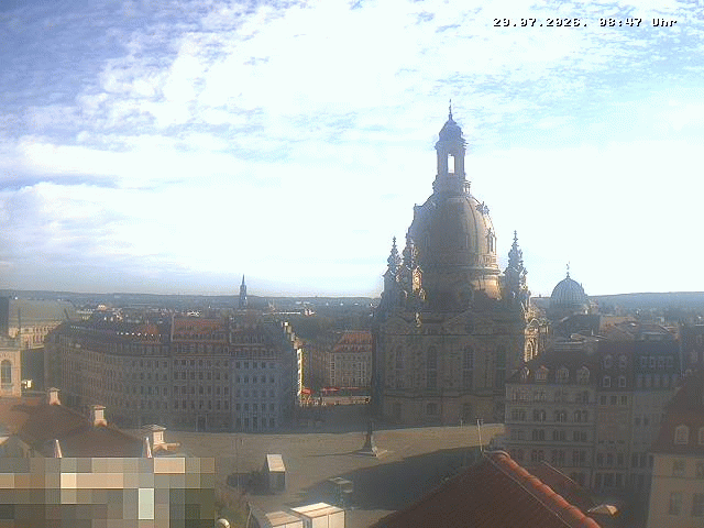 Archiv Foto Webcam Dresden - Frauenkirche und Neumarkt
