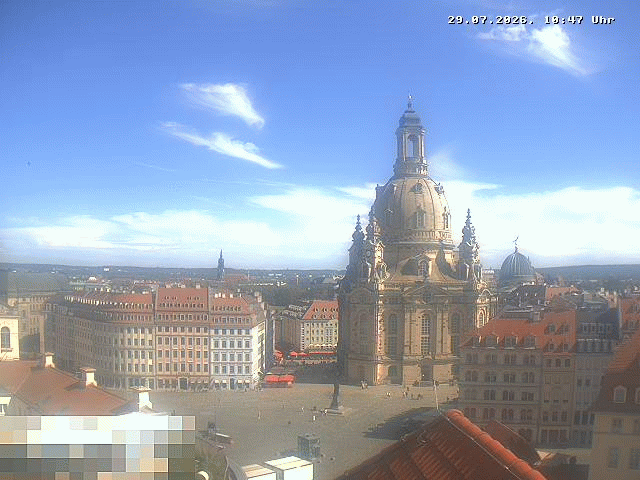 Archiv Foto Webcam Dresden - Frauenkirche und Neumarkt