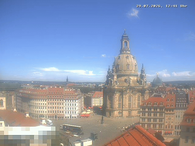 Archiv Foto Webcam Dresden - Frauenkirche und Neumarkt