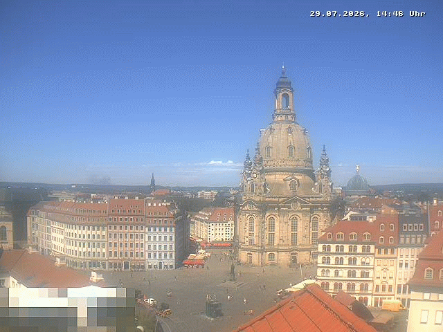 Archiv Foto Webcam Dresden - Frauenkirche und Neumarkt