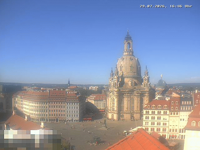 Archiv Foto Webcam Dresden - Frauenkirche und Neumarkt