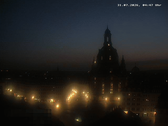 Archiv Foto Webcam Dresden - Frauenkirche und Neumarkt