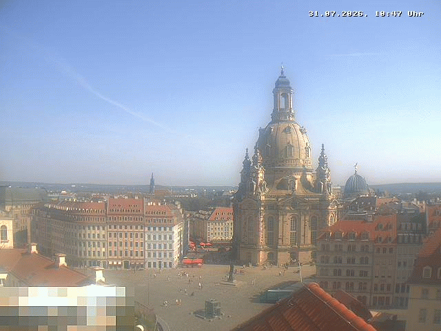 Archiv Foto Webcam Dresden - Frauenkirche und Neumarkt