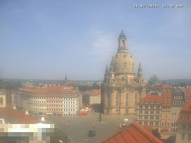 Archiv Foto Webcam Dresden - Frauenkirche und Neumarkt