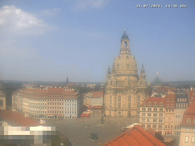 Archiv Foto Webcam Dresden - Frauenkirche und Neumarkt