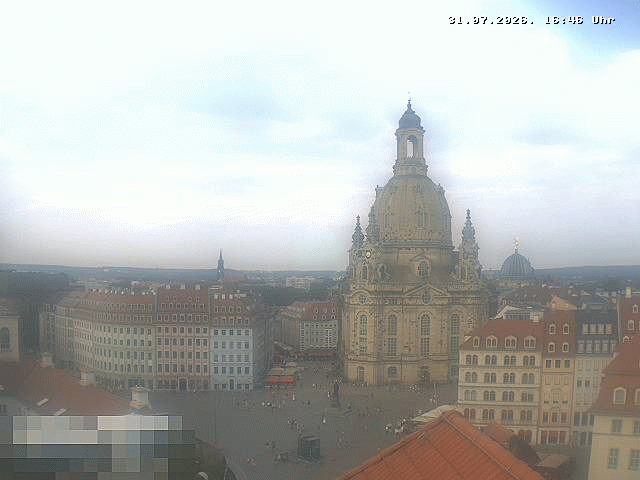 Archiv Foto Webcam Dresden - Frauenkirche und Neumarkt