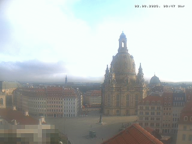 Archiv Foto Webcam Dresden - Frauenkirche und Neumarkt