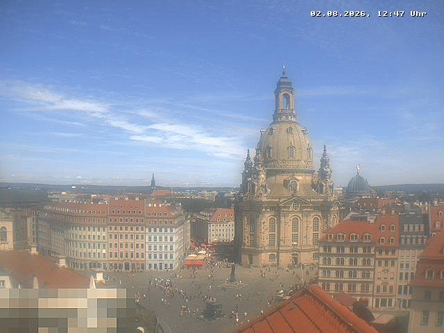 Archiv Foto Webcam Dresden - Frauenkirche und Neumarkt