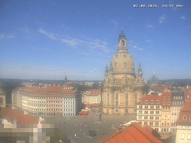 Archiv Foto Webcam Dresden - Frauenkirche und Neumarkt