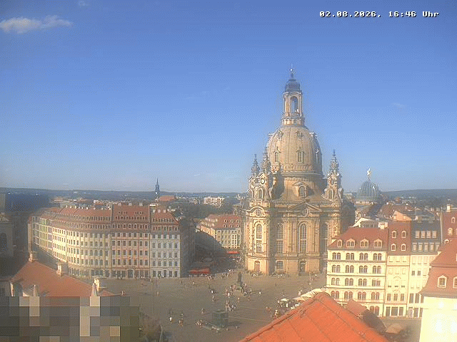 Archiv Foto Webcam Dresden - Frauenkirche und Neumarkt