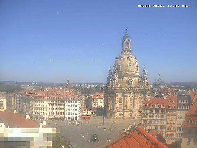 Archiv Foto Webcam Dresden - Frauenkirche und Neumarkt