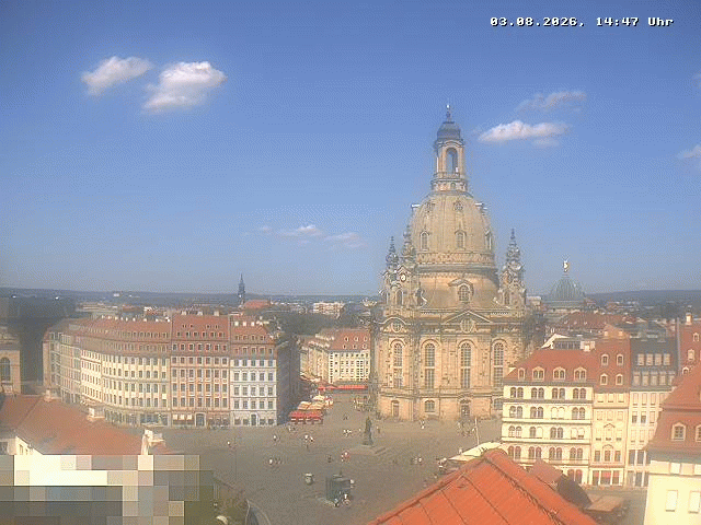 Archiv Foto Webcam Dresden - Frauenkirche und Neumarkt