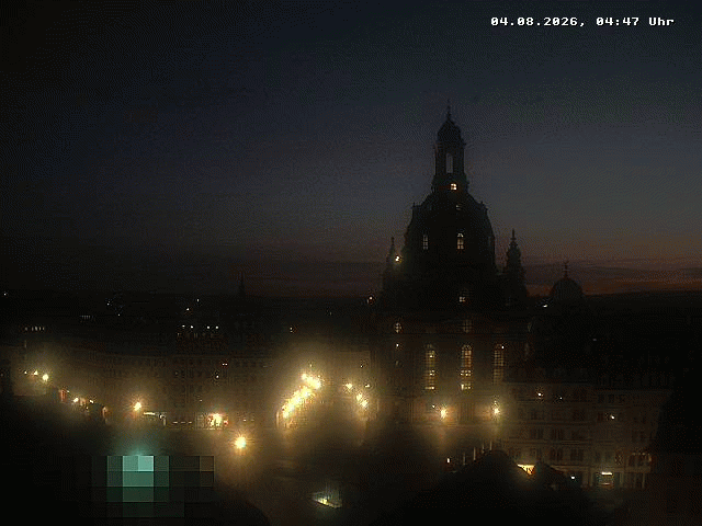 Archived image Webcam Dresden - Frauenkirche and Neumarkt square