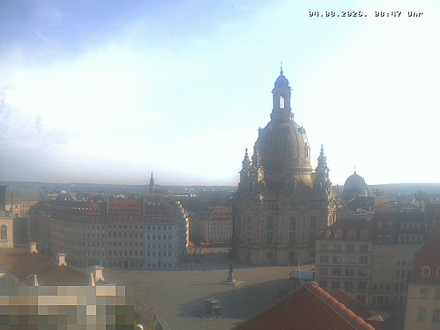 Archived image Webcam Dresden - Frauenkirche and Neumarkt square