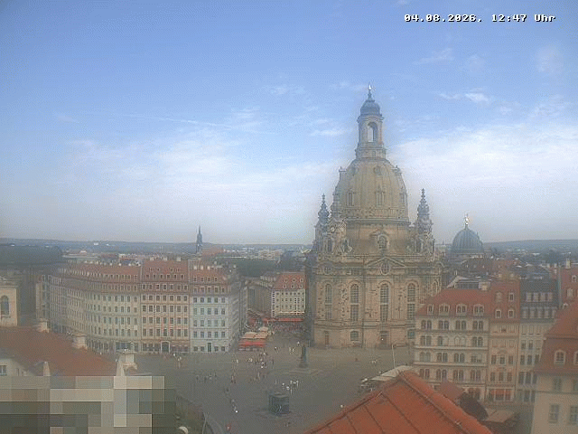 Archived image Webcam Dresden - Frauenkirche and Neumarkt square