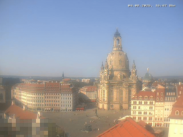 Archived image Webcam Dresden - Frauenkirche and Neumarkt square