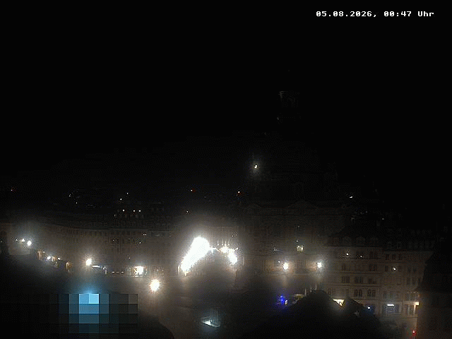 Archived image Webcam Dresden - Frauenkirche and Neumarkt square