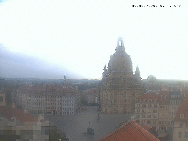 Archived image Webcam Dresden - Frauenkirche and Neumarkt square