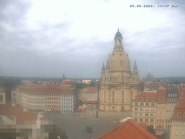 Archived image Webcam Dresden - Frauenkirche and Neumarkt square
