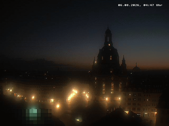 Archiv Foto Webcam Dresden - Frauenkirche und Neumarkt