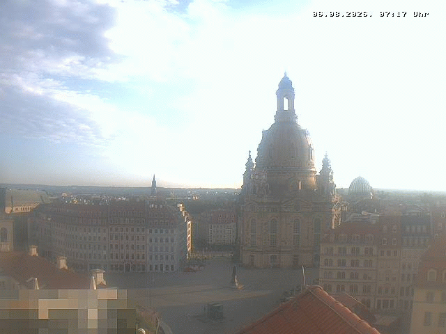 Archiv Foto Webcam Dresden - Frauenkirche und Neumarkt