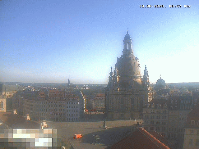 Archiv Foto Webcam Dresden - Frauenkirche und Neumarkt